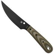 Spyderco Bow River CFB46GPODBK OD Green, Black fixed knife, Phil Wilson design