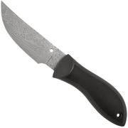 Spyderco Moran Upswept FB01PGYD Gray Damasteel, Black FRN Kraton, Sprint Run fixed knife, Bill Moran design