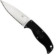 Spyderco FB31SBK2, Enuff 2, Leaf Shape, Serrated SpyderEdge, fixed knife