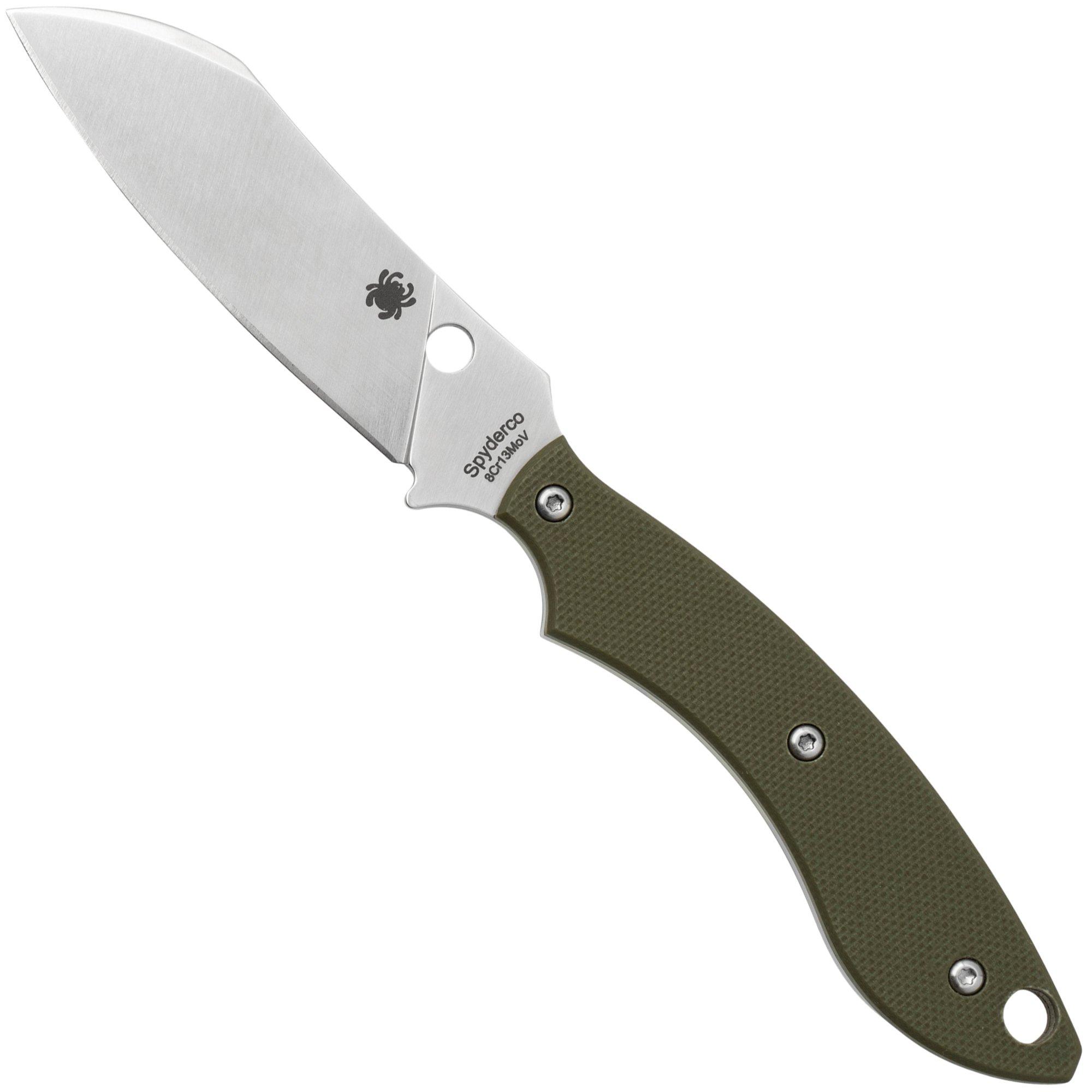 Nóż z głownią stałą Spyderco Stok Drop Point FB50GPOD OD Green G10, projekt Sjoerd Stok