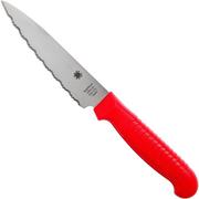 Spyderco K05SRD couteau d'office 11 cm, rouge dentelé