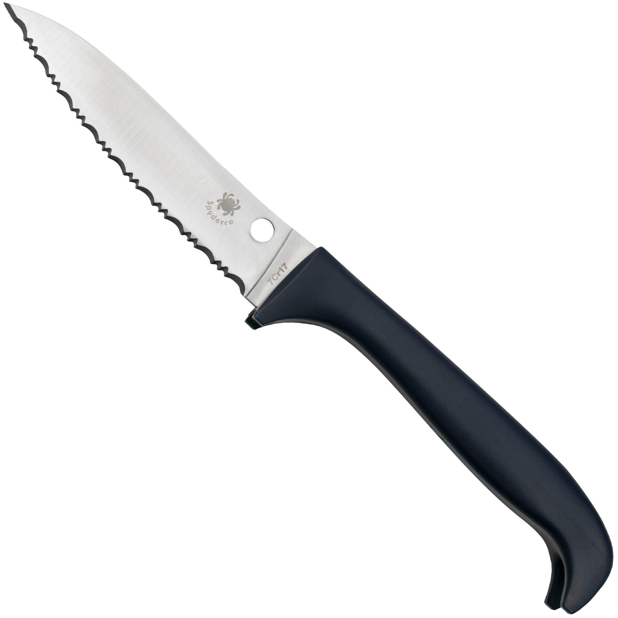 Spyderco Counter Critter K21SPR, Lila, Universalmesser mit Wellenschliff