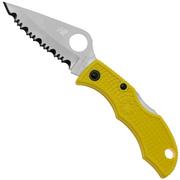 Spyderco Ladybug 3 Salt LYLS3 Yellow FRN, couteau de poche dentelé