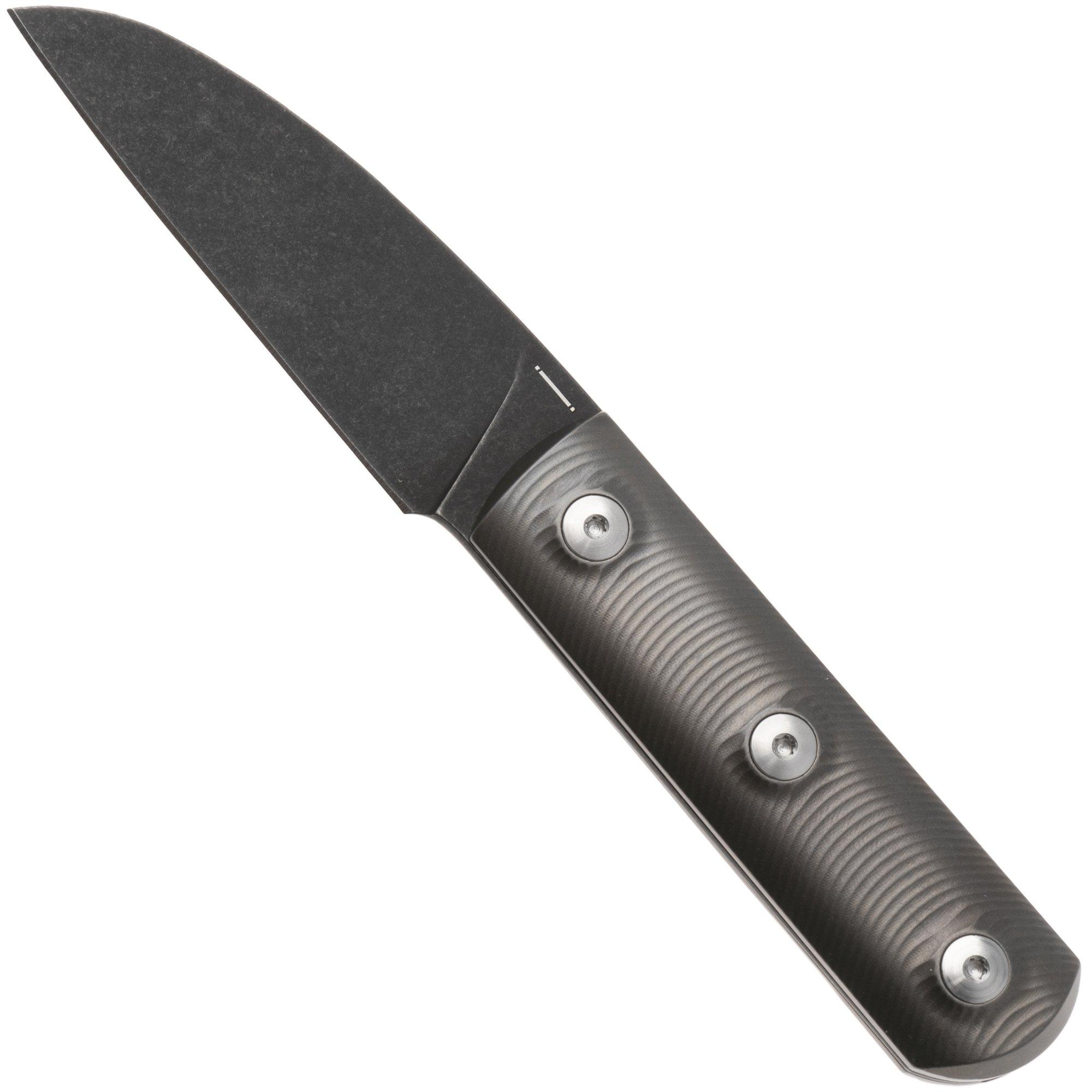 Straightline Ally AL-TBRD Blackwashed M390, Bronze Anodized Titanium, Fahrtenmesser