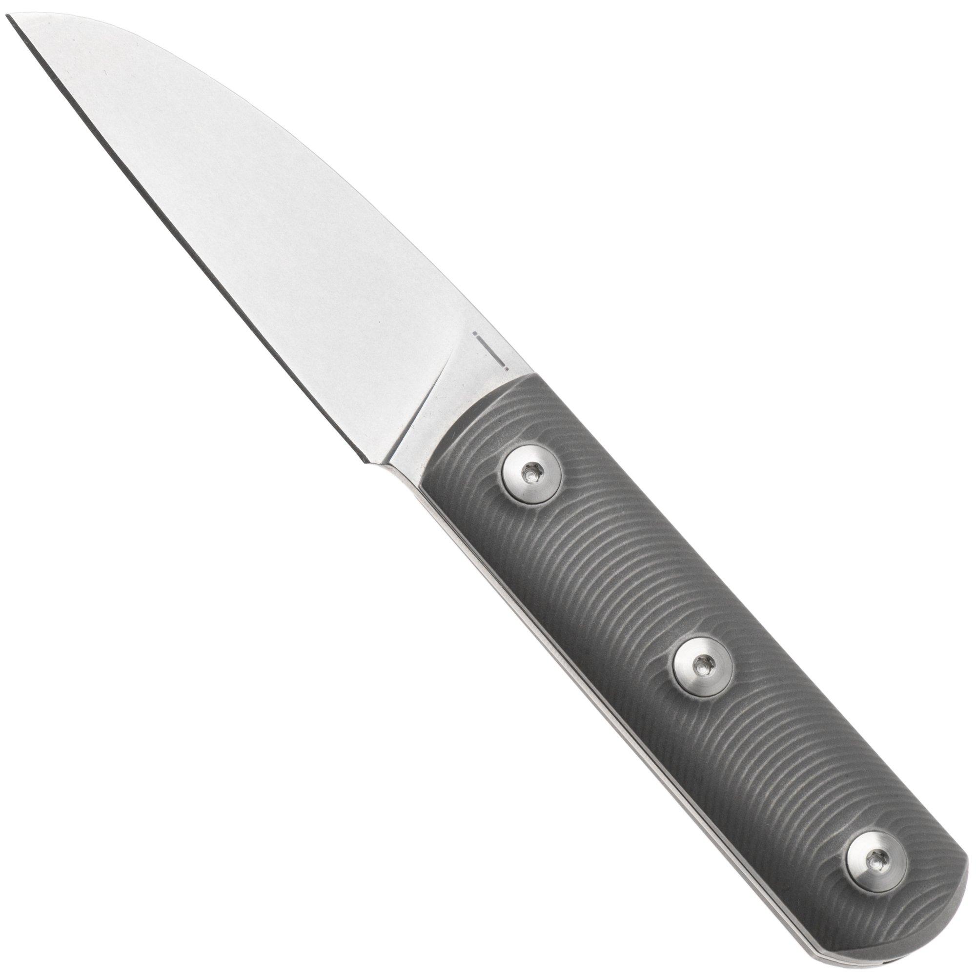 Straightline Ally AL-T Ally Stonewashed M390, Titanium, Fahrtenmesser