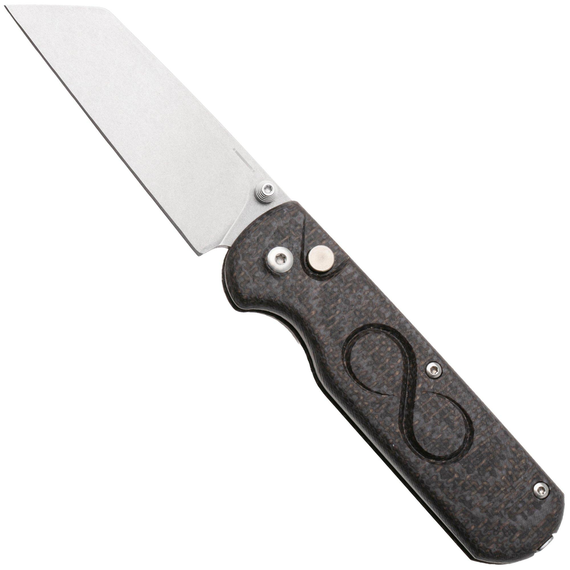 Straightline Rox RX-BB, Stonewashed M390, Brown Burlap Micarta, couteau de poche, Rossella Visintin & Igor Bortolussi design