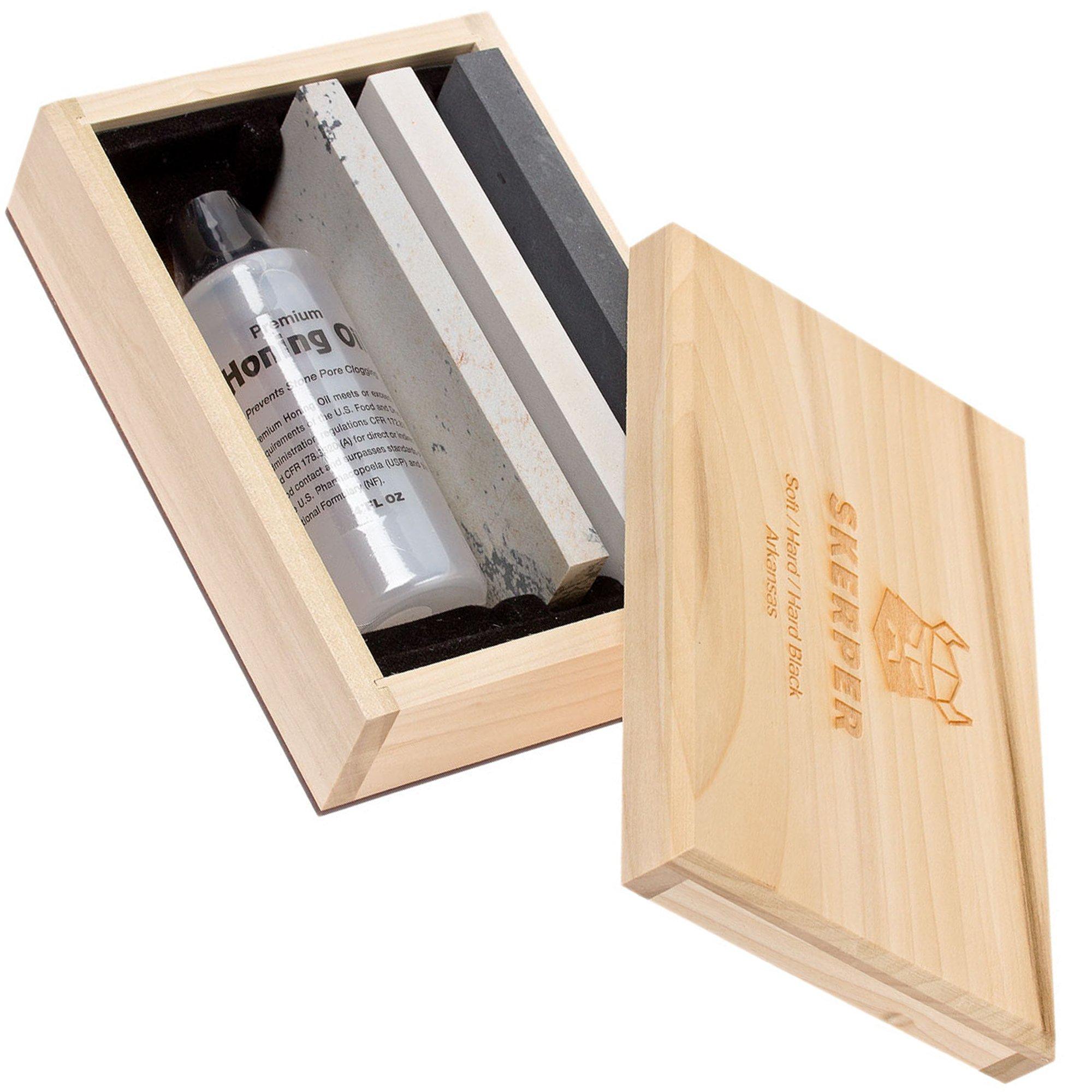 Skerper Arkansas Deluxe Honing Kit NAHK03, Soft Arkansas