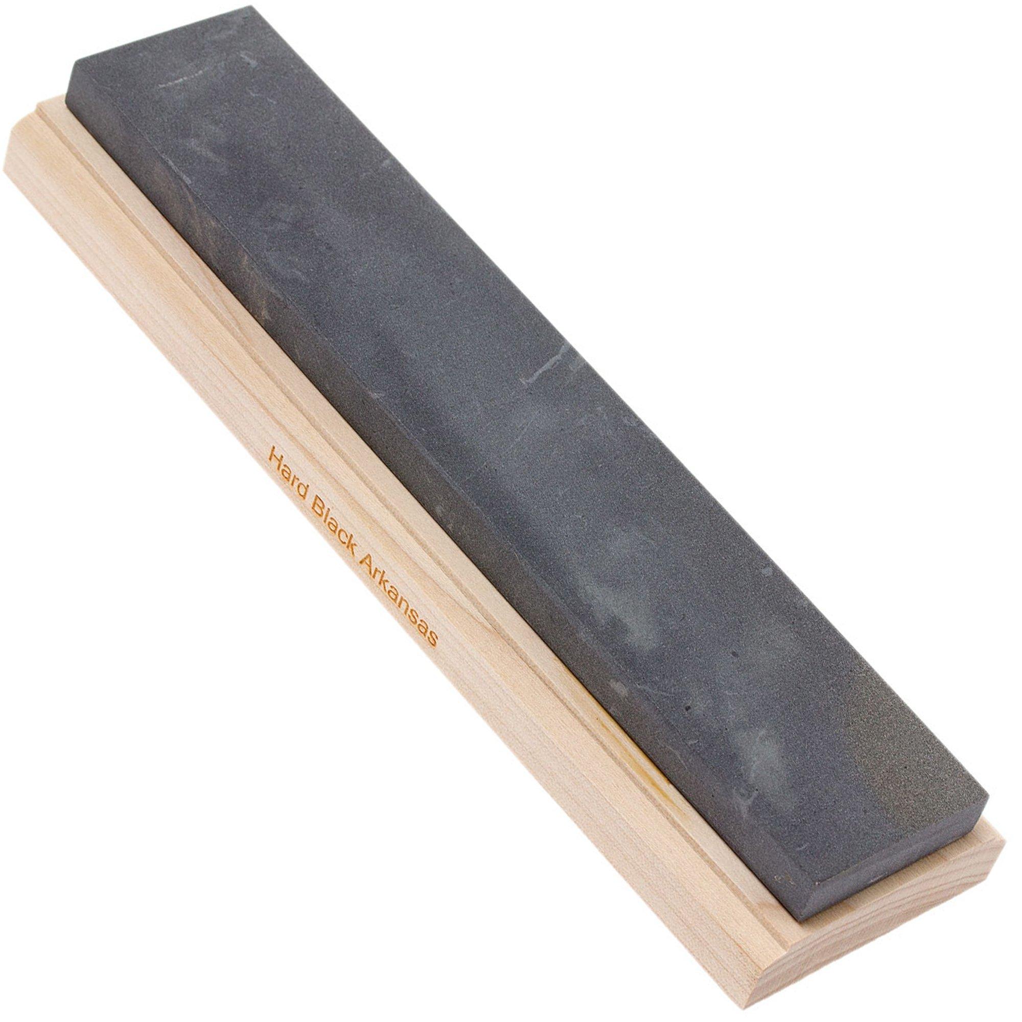 Naturalny kamień ostrzący Skerper Arkansas Mounted Stone NAMO20, twardy czarny arkansas