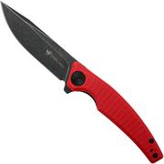 Steel Will Shaula F61-13 Red, Blackwashed pocket knife