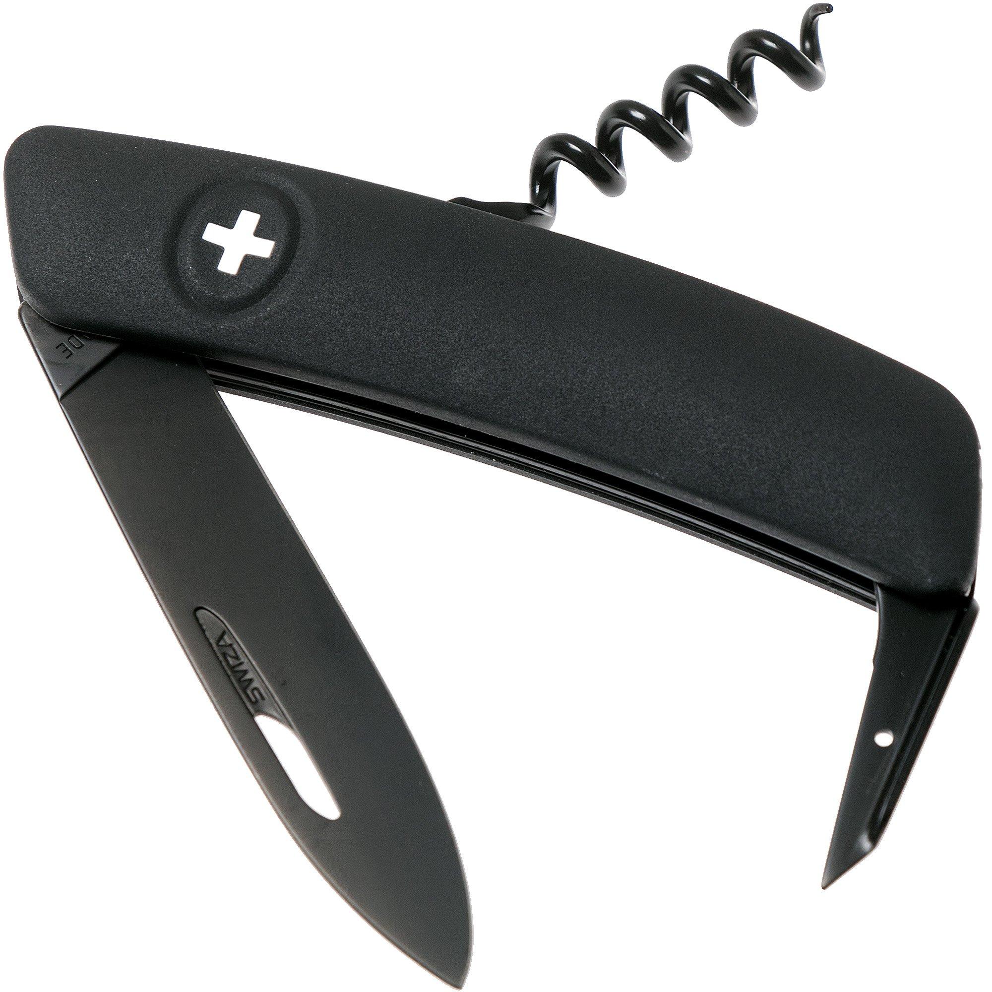 Swiza D01 All black Swiss pocket knife, black