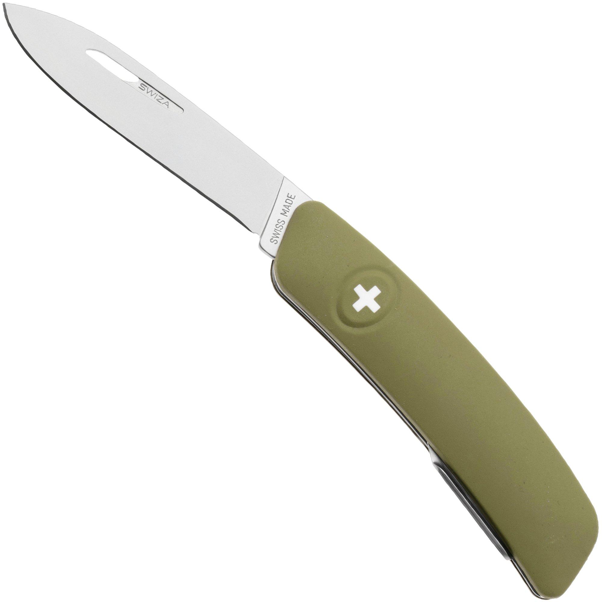 Swiza D01 AM, KNI.0016.1050, Olive, Swiss pocket knife, 4 tools