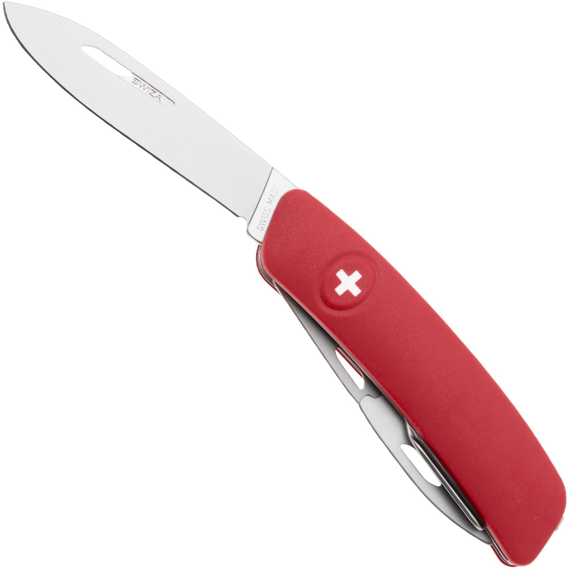 Swiza D03 AM, KNI.0036.1900, Red Helvetix, Swiss pocket knife, 6 tools