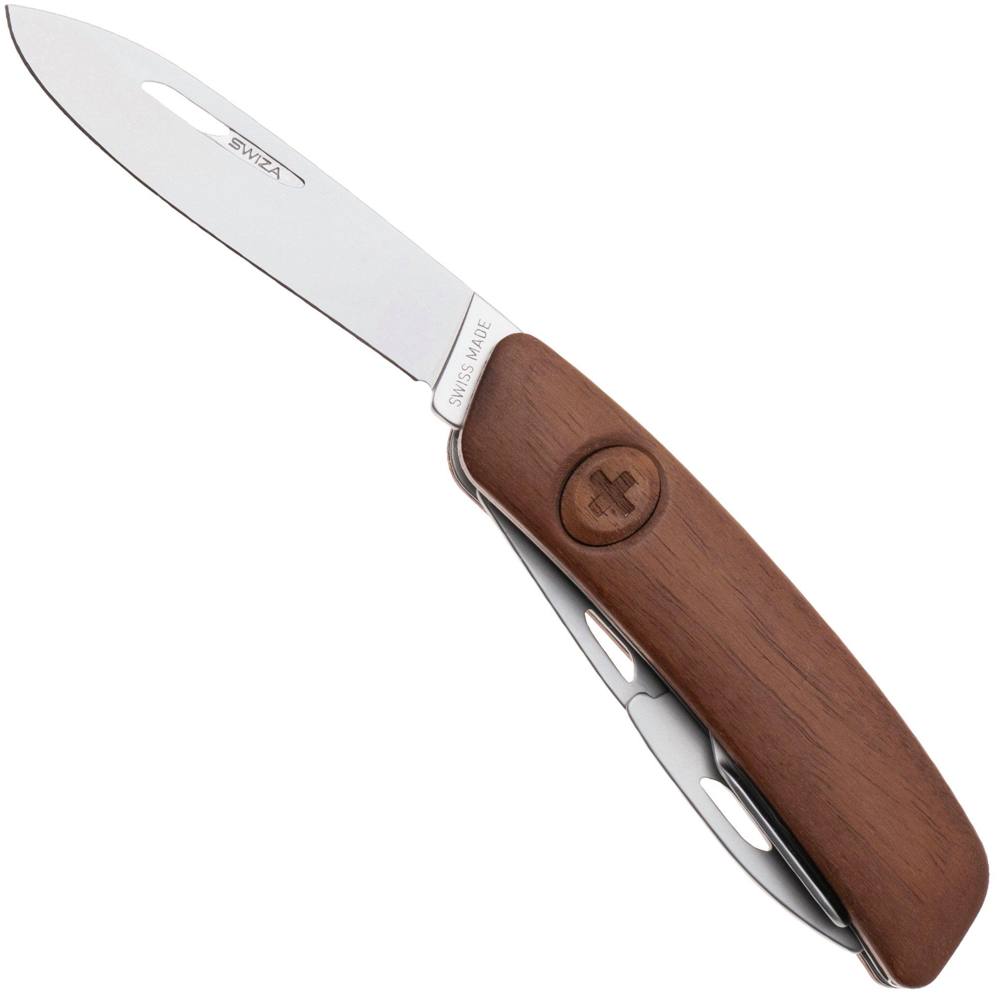 Swiza D04 AM, KNI.0046.6300, Walnut, Swiss pocket knife, 6 tools