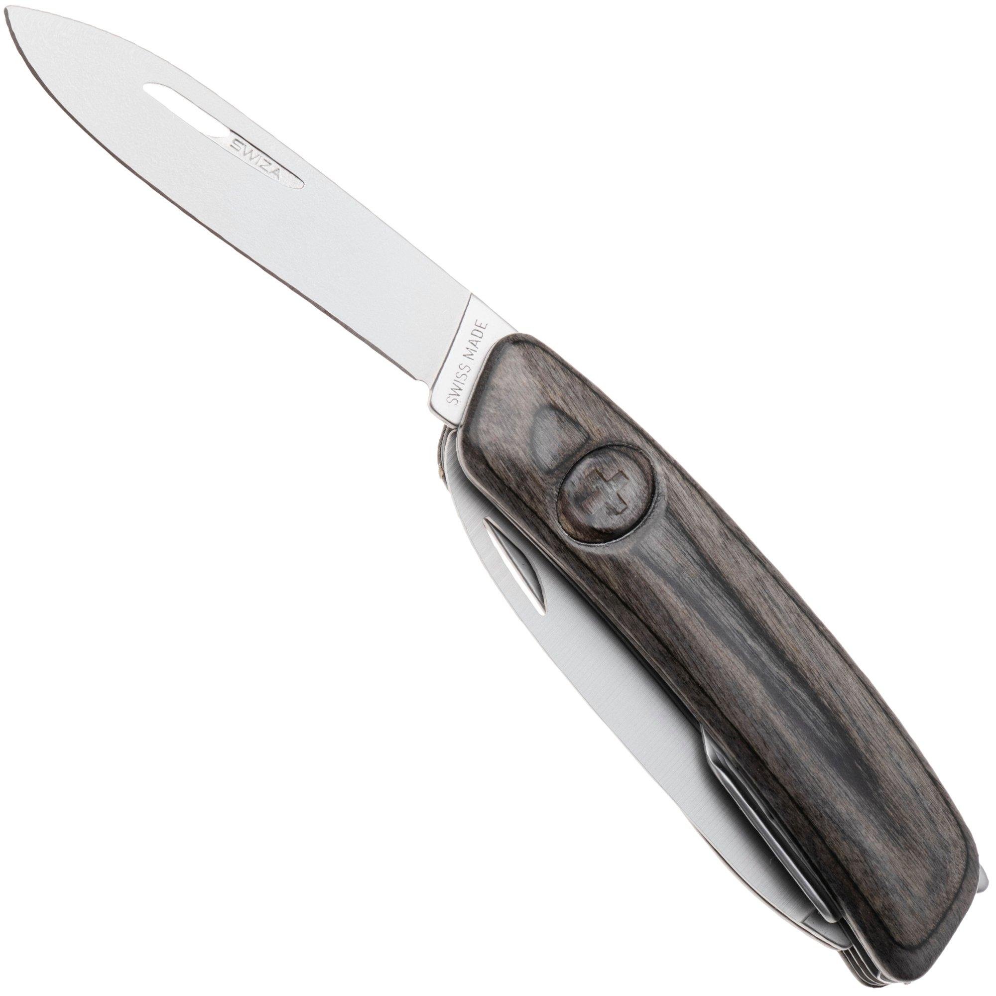 Swiza D05 R AM, KNR.0056.6510, Laminate Black, couteau suisse, 7 outils