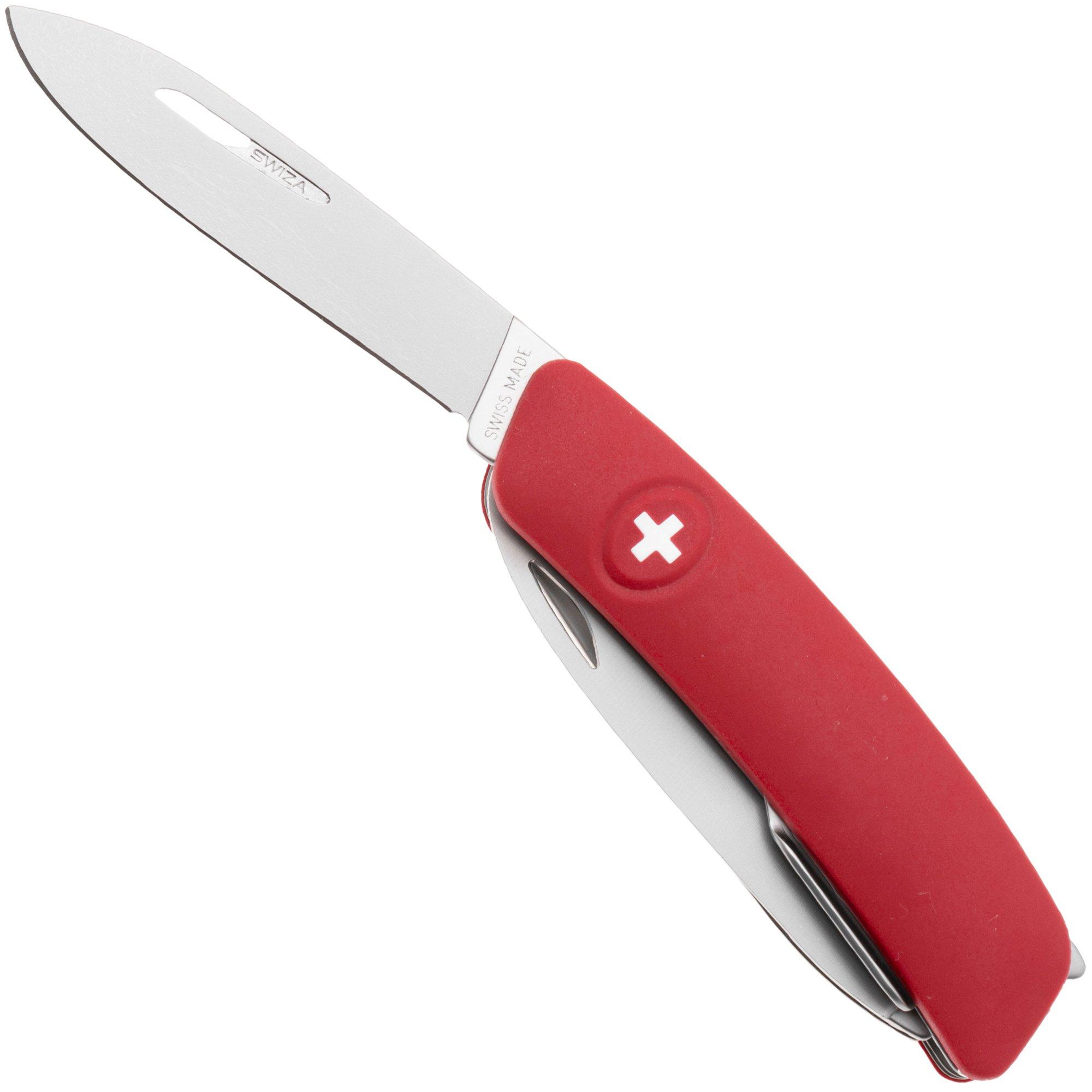 Swiza D09 R AM, KNR.0136.1900, Red Helvetix, Swiss pocket knife, 9 tools