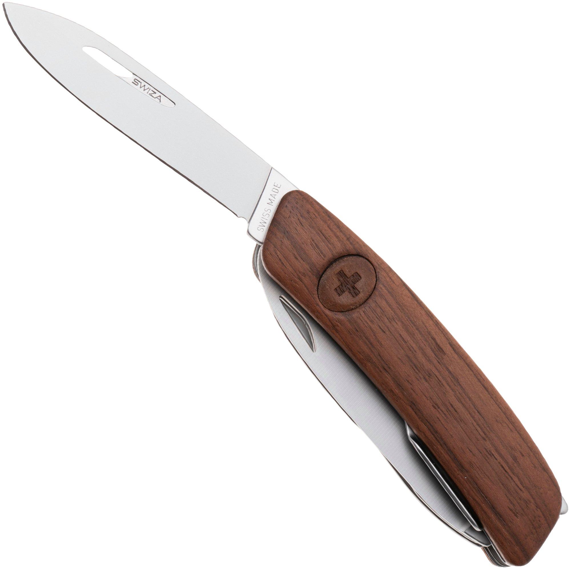 Swiza D09 R AM, KNR.0136.6300, Walnut, Swiss pocket knife, 9 tools
