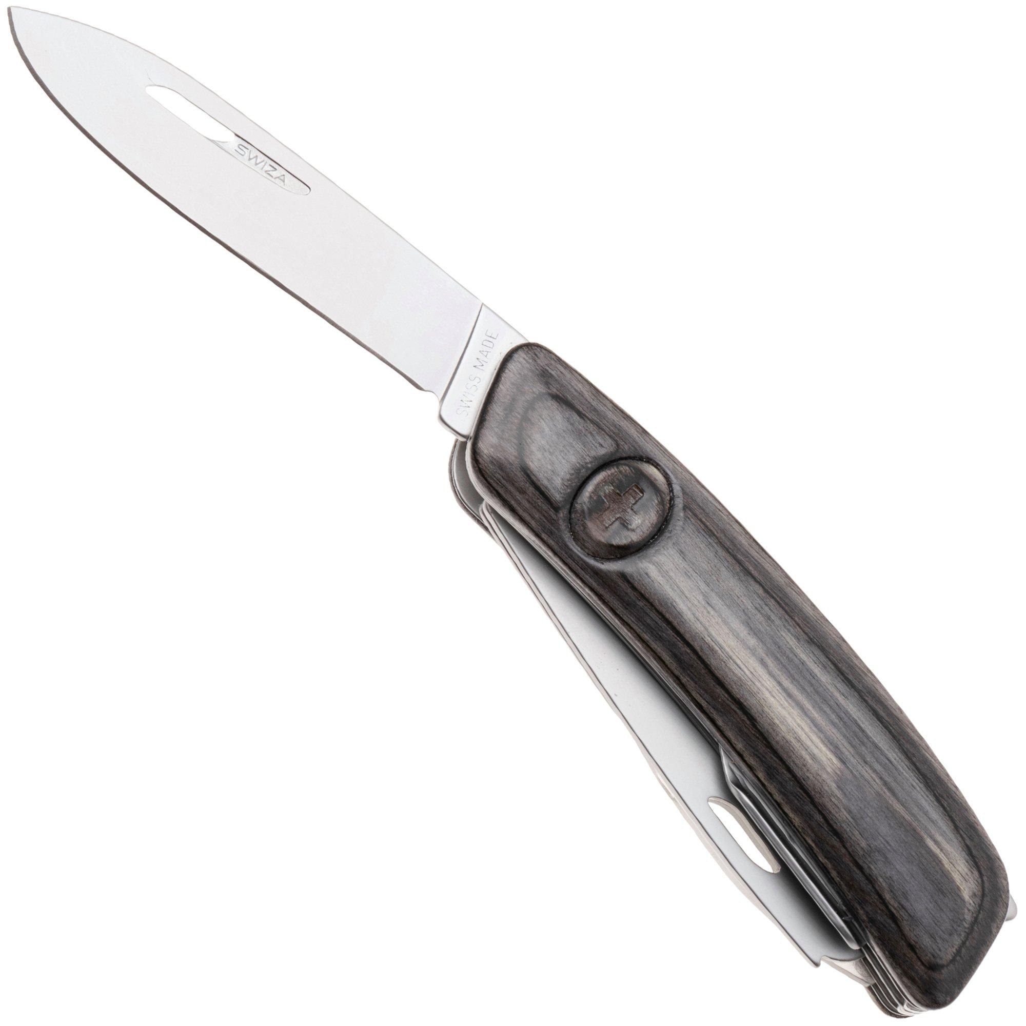 Swiza HO05R-TT AM, KHO.0096.6510, Laminate Black, Swiss pocket knife, 7 tools