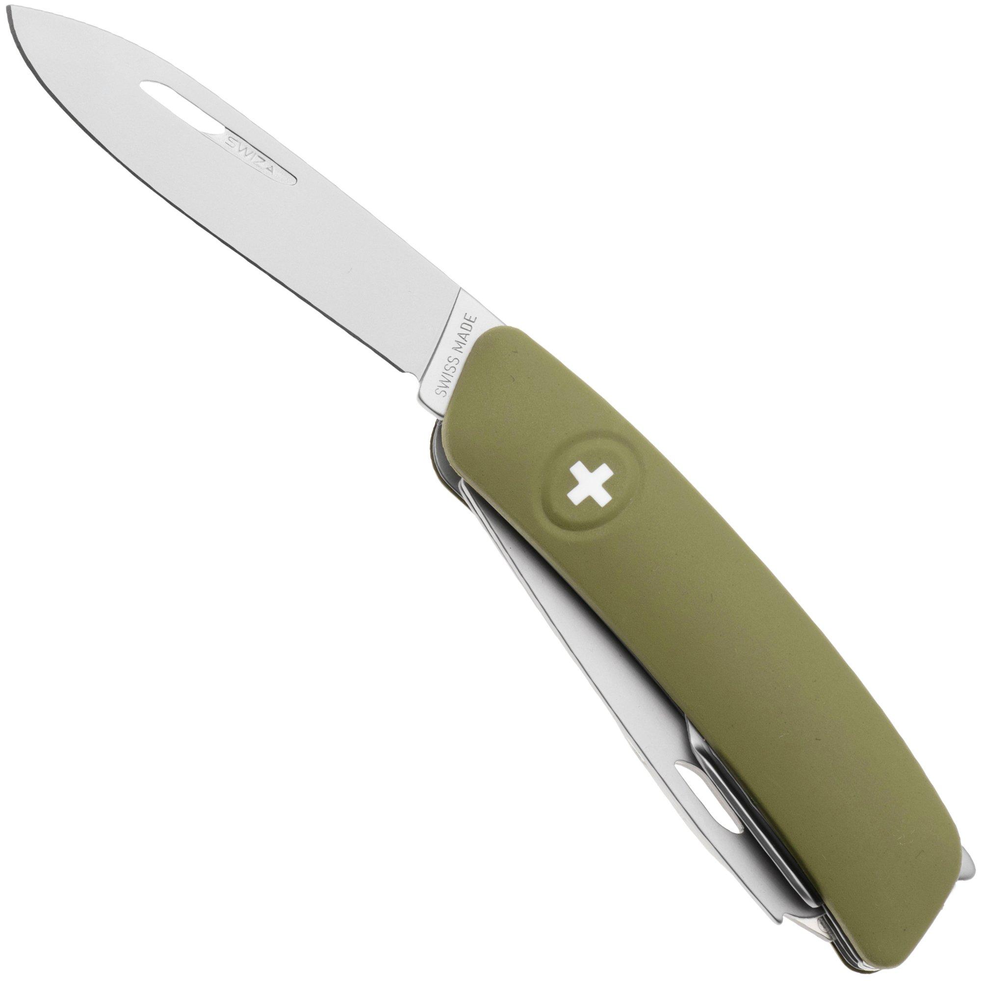 Swiza HO05R-TT AM, KHO.0096.1050, Olive, Swiss pocket knife, 7 tools