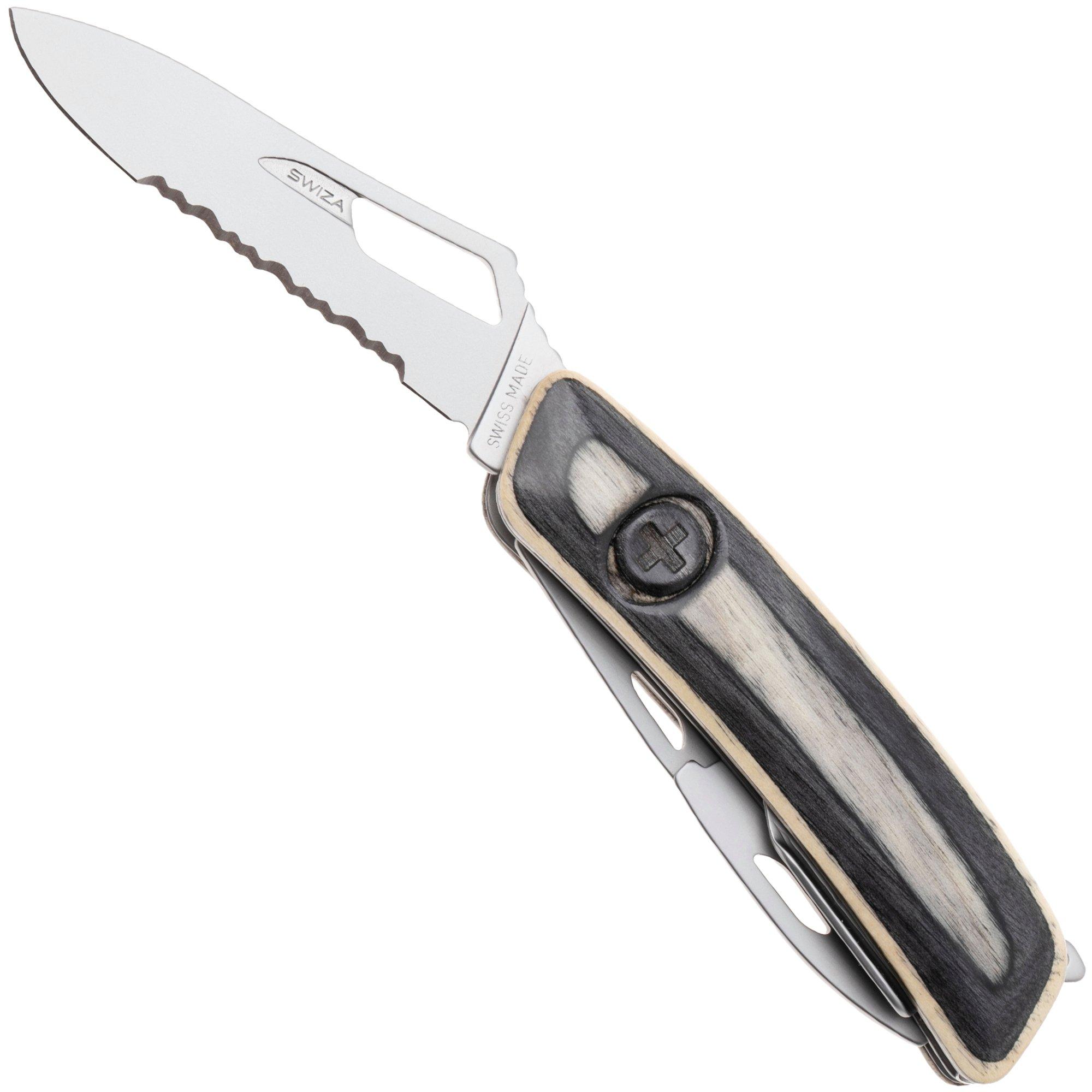 Swiza SH03 TR AM, KST.0036.6520, Laminate White, navaja suiza, parcialmente dentada, 6 herramientas