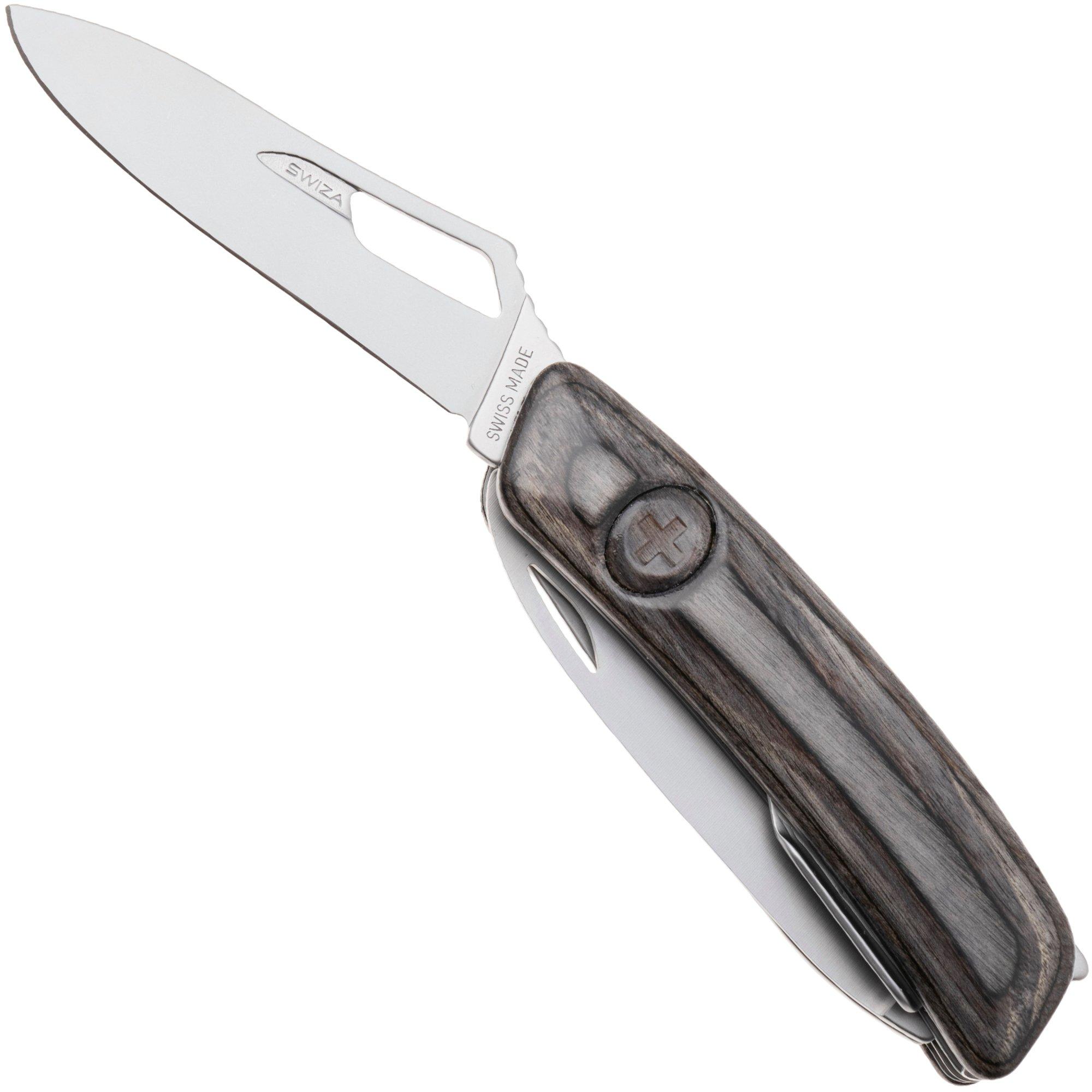 Swiza SH05 R AM, KSH.0056.6510, Laminate Black, Swiss pocket knife, 7 tools