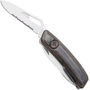 Swiza SH09 TR AM, KST.0136.6510, Laminate Black, Zwitsers zakmes, partly serrated, 9 tools