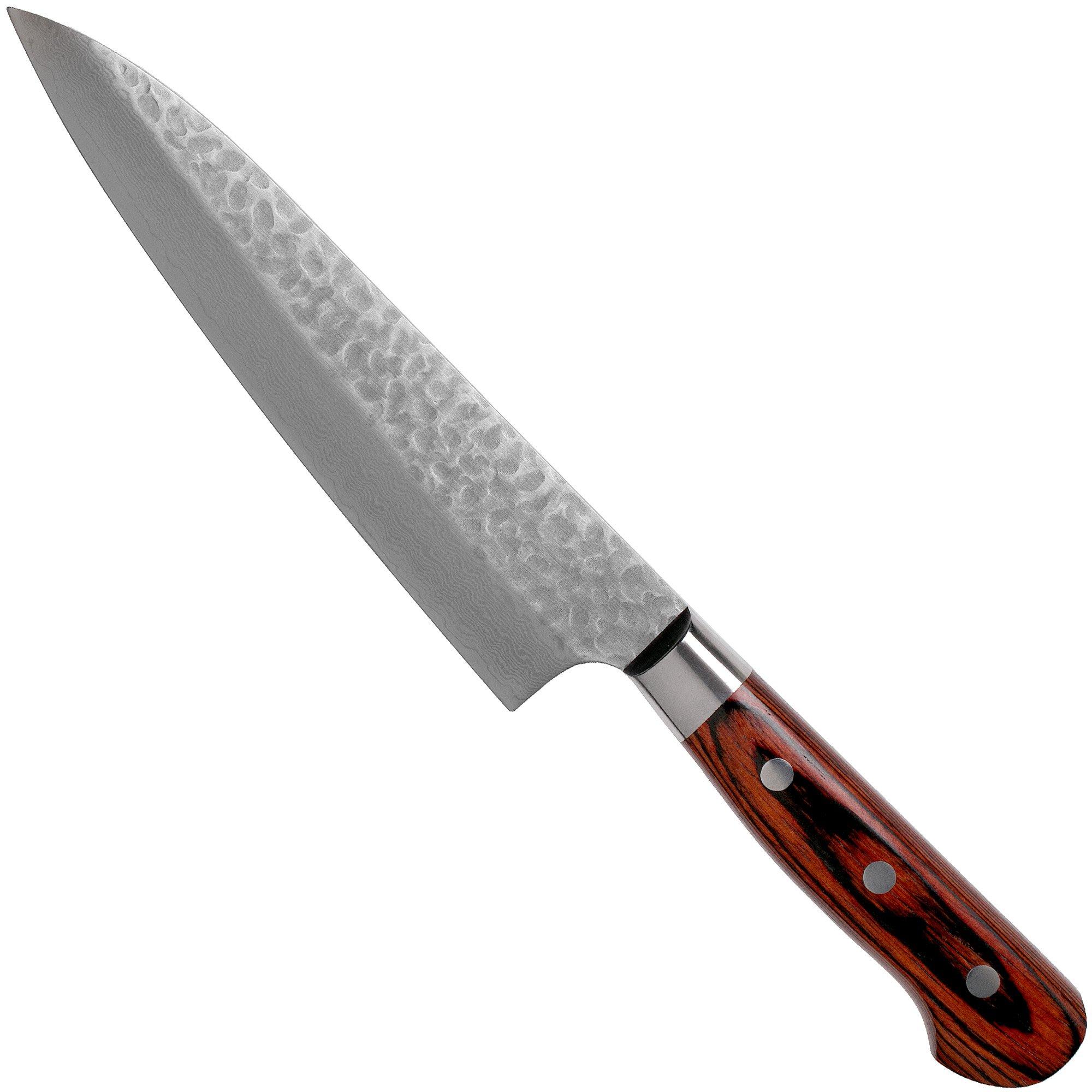 Nóż szefa kuchni Sakai Takayuki 33-Layer Damascus, drewno mahoniowe, 18 cm
