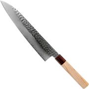 Sakai Takayuki chef's knife 33-Layer Damascus Hammered WA 24 cm