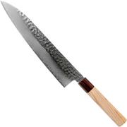 Sakai Takayuki faca de chef 33-Layer Damascus Hammered WA 24 cm