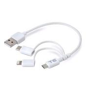 Texenergy 3 in 1 Cable, cable micro-usb, usb-c y lightning