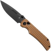 Afbeelding voor Tenable Knives Eaglestrike B1095V5 Blackwashed Nitro-V, Bronze Anodized Aluminium, zakmes, James Lowe design