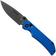 Afbeelding voor Tenable Knives Eaglestrike B1095V6 Blackwashed Nitro-V, Blue Anodized Aluminium, zakmes, James Lowe design