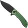 Afbeelding voor Tenable Knives Entity B1036F2 Blackwashed 14C28N, Dark Green Aluminium, zakmes, Nalu Boersma design