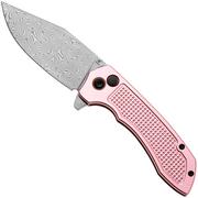Afbeelding voor Tenable Knives Entity B1036F4 Water Ripple Damascus, Rose Gold Aluminium, zakmes, Nalu Boersma design
