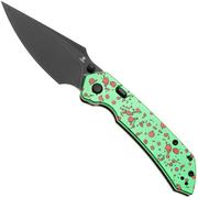 Afbeelding voor Tenable Knives Fenrir B1034H22 Blackwashed Nitro-V, Green Aluminium Zombie Blood, zakmes