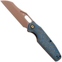 Afbeelding voor Tenable Knives Tuckamore B1052A3 Rose Gold Nitro-V, Blue Yellow Vortex Micarta, zakmes, Jonathan Styles design