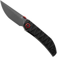 Afbeelding voor Tenable Knives Tarkin B1078A3 Blackwashed Nitro-V, Black G10, Faceted Wave Texture, zakmes, Matthew Christensen design