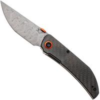 Afbeelding voor Tenable Knives Tarkin B1078A4 Water Ripple Damascus, Twill Carbon G10, zakmes, Matthew Christensen design