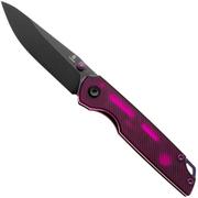 Afbeelding voor Tenable Knives Mini Warrior B2005A2 Blackwashed Nitro-V, Purple Acrylic, zakmes, Kim Ning design