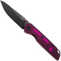 Afbeelding voor Tenable Knives Mini Warrior B2005A2 Blackwashed Nitro-V, Purple Acrylic, zakmes, Kim Ning design
