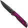 Afbeelding voor Tenable Knives Mini Warrior B2005A2 Blackwashed Nitro-V, Purple Acrylic, zakmes, Kim Ning design