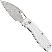 Afbeelding voor Tenable Knives Heron B2124V3 Acid Etch Damast, Aluminium, zakmes, Johan Jordaan design