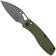 Afbeelding voor Tenable Knives Heron B2124V5 Blackwashed Nitro-V, Olive Green G10, zakmes, Johan Jordaan design