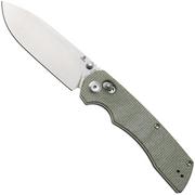 Afbeelding voor Tenable Knives Kryo T1001V6 Stonewashed 14C28N, Green Micarta, zakmes, Kim Ning design