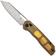 Afbeelding voor Tenable Knives Shard T1006V7 Acid Etch Damascus, Amber PEI/Ultem, zakmes, Kim Ning design