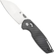Afbeelding voor Tenable Knives Model 6 T1022V1 Satin 14C28N, Twill Carbon Fiber, zakmes, Nick Swan design