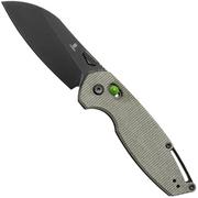 Afbeelding voor Tenable Knives Model 6 T1022V2 Blackwashed 14C28N, Green Micarta, zakmes, Nick Swan design
