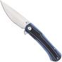 Image for Tenable Knives Kratos T1024A2 Stonewashed Nitro-V, Black Blue G10, pocket knife, Ostap Hel design