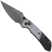 Afbeelding voor Tenable Knives Fenrir T1034S5 Blackwashed 14C28N, Purple Micarta Black Aluminium, zakmes, Greg Schob design