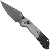 Afbeelding voor Tenable Knives Fenrir T1034S5 Blackwashed 14C28N, Purple Micarta Black Aluminium, zakmes, Greg Schob design