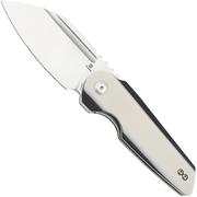 Afbeelding voor Tenable Knives Rafe L T1048A4 Satin 14C28N, Ivory White Black G10, zakmes, 4T5 design